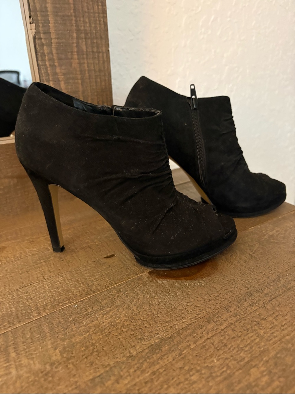 Nine West Black Suede Ankle Booties